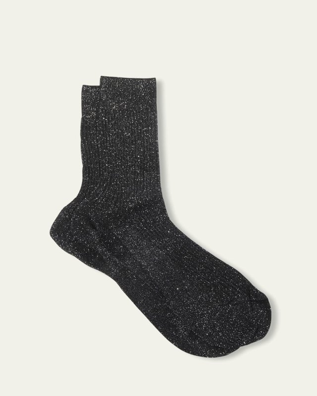 Firefly Shimmer Ribbed Crew Socks